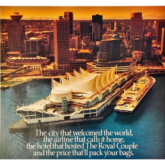 Canadian Pacific Air Lines Picture Vancouve Shore and Cityline VTG Print Ad 1986 - Picture 4 of 5